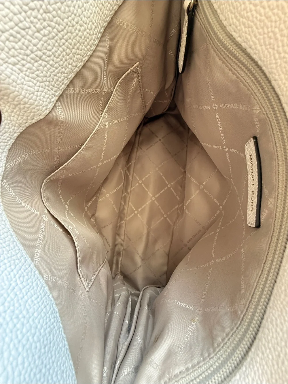 Michael Kors Cream Shoulder Hobo with Gold Hardware
